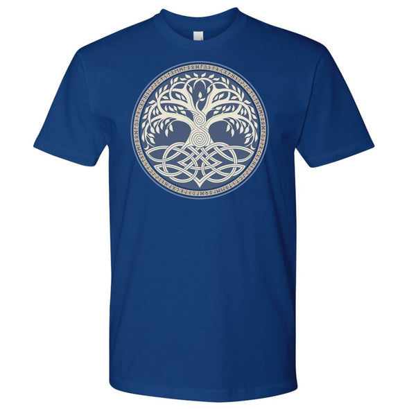 Norse Yggdrasil Knotwork Runes T-ShirtT-shirtNext Level Mens ShirtRoyal BlueS