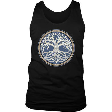 Norse Yggdrasil Knotwork Runes Tank TopT-shirtDistrict Mens TankBlackS