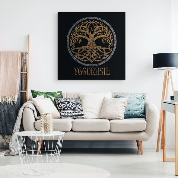 Norse Yggdrasil Pagan Square Canvas Wall ArtCanvas Wall Art 2