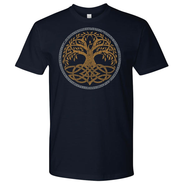 Norse Yggdrasil Runes T-ShirtT-shirtNext Level Mens ShirtNavyS