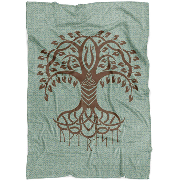 Norse Yggdrasil Runes Tree of Life Fleece BlanketBlanketsSmall Fleece Blanket (40"x30")