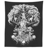 Norse Yggdrasil Wall Tapestry WhiteTapestries60" x 50"