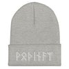 Odin Elder Futhark Runes BeanieHeather Grey