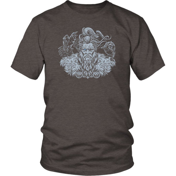 Odin Huginn Muninn Cotton T-ShirtT-shirtDistrict Unisex ShirtHeather BrownS