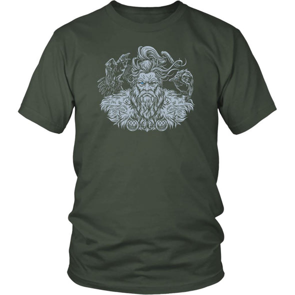 Odin Huginn Muninn Cotton T-ShirtT-shirtDistrict Unisex ShirtOliveS