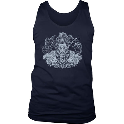 Odin Huginn Muninn Mens Tank TopT-shirtDistrict Mens TankNavyS