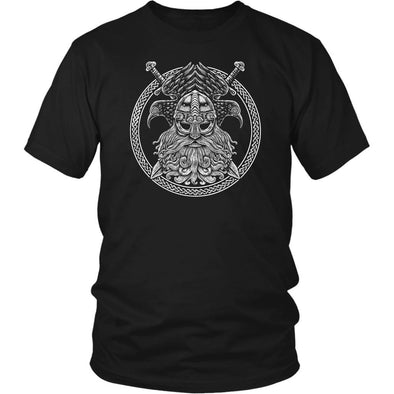 Odin Knotwork Ravens Cotton T-ShirtT-shirtDistrict Unisex ShirtBlackS