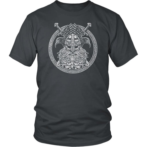 Odin Knotwork Ravens Cotton T-ShirtT-shirtDistrict Unisex ShirtCharcoalS