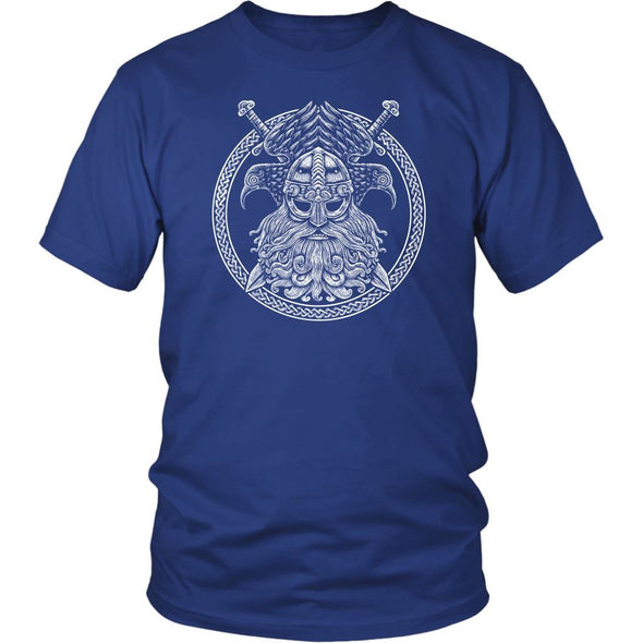 Odin Knotwork Ravens Cotton T-ShirtT-shirtDistrict Unisex ShirtRoyal BlueS