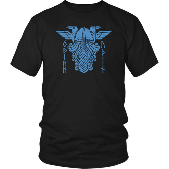 Odin Norse Blue Runes Cotton T-ShirtT-shirtDistrict Unisex ShirtBlackS