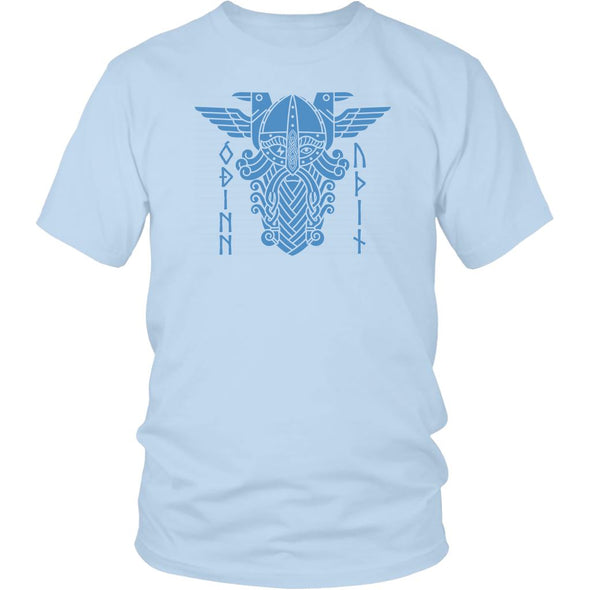 Odin Norse Blue Runes Cotton T-ShirtT-shirtDistrict Unisex ShirtIce BlueS