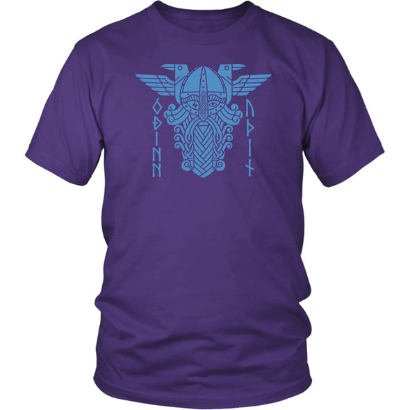 Odin Norse Blue Runes Cotton T-ShirtT-shirtDistrict Unisex ShirtPurpleS