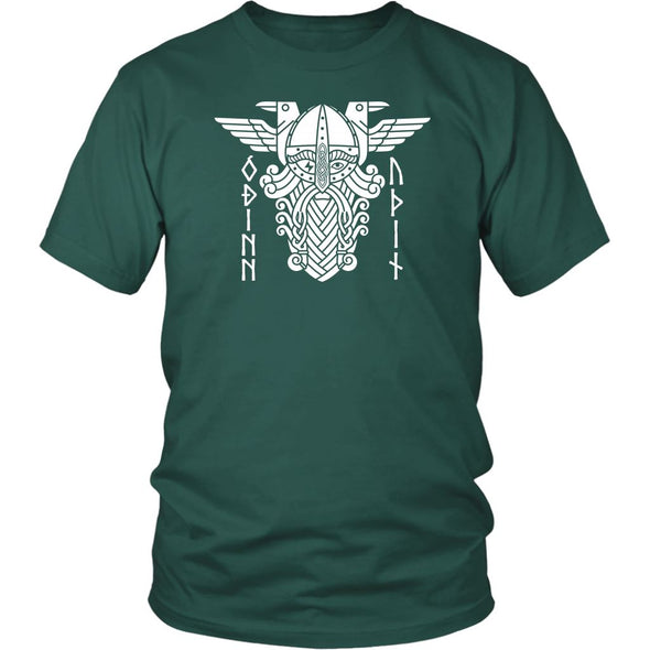 Odin Norse Runes Cotton T-ShirtT-shirtDistrict Unisex ShirtDark GreenS