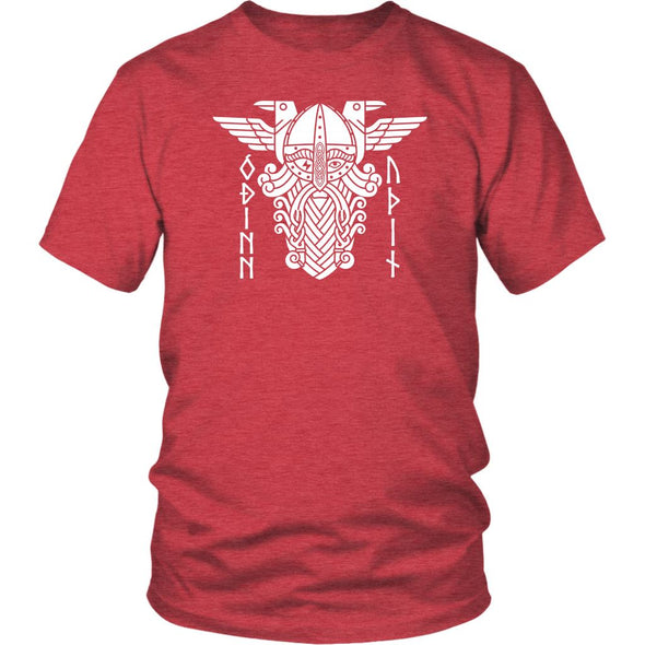 Odin Norse Runes Cotton T-ShirtT-shirtDistrict Unisex ShirtHeather RedS