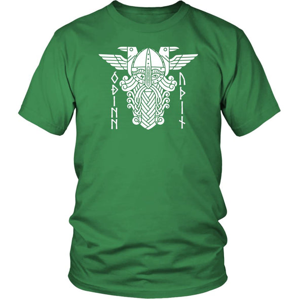 Odin Norse Runes Cotton T-ShirtT-shirtDistrict Unisex ShirtKelly GreenS