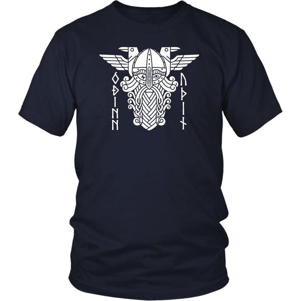 Odin Norse Runes Cotton T-ShirtT-shirtDistrict Unisex ShirtNavyS