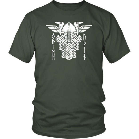 Odin Norse Runes Cotton T-ShirtT-shirtDistrict Unisex ShirtOliveS