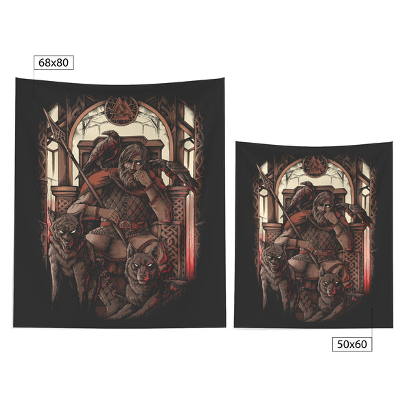 Odin Norse Viking Valhalla Tapestry Wall ArtWall Art