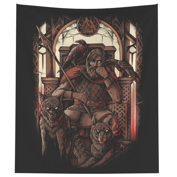 Odin Norse Viking Valhalla Tapestry Wall ArtWall Art