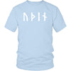 Odin Óðınn Norse Futhark Runes Cotton T-ShirtT-shirtDistrict Unisex ShirtIce BlueS