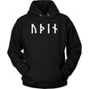 Odin Óðınn Norse Futhark Runes HoodieT-shirtUnisex HoodieBlackS