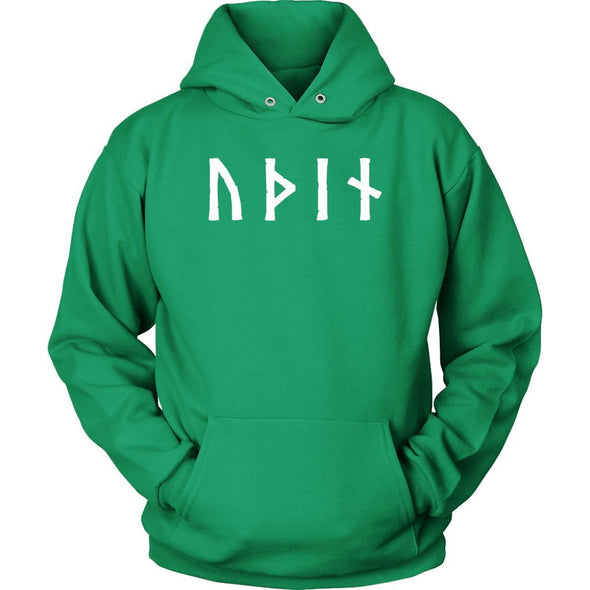 Odin Óðınn Norse Futhark Runes HoodieT-shirtUnisex HoodieKelly GreenS