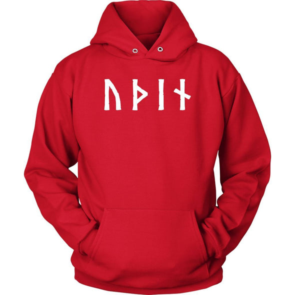 Odin Óðınn Norse Futhark Runes HoodieT-shirtUnisex HoodieRedS