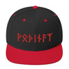 Odin Red Runes Pagan Norse Elder Futhark Snapback CapBlack/ Red