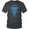 Odin Runes Blue Gungnir Cotton T-ShirtT-shirtDistrict Unisex ShirtCharcoalS