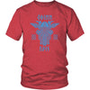 Odin Runes Blue Gungnir Cotton T-ShirtT-shirtDistrict Unisex ShirtHeather RedS