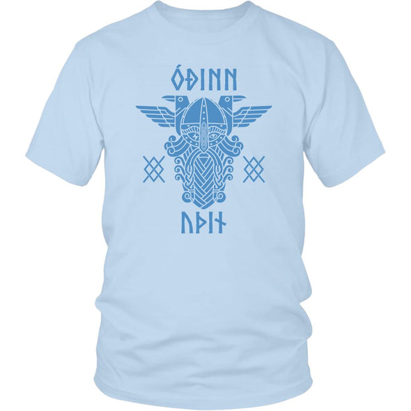 Odin Runes Blue Gungnir Cotton T-ShirtT-shirtDistrict Unisex ShirtIce BlueS