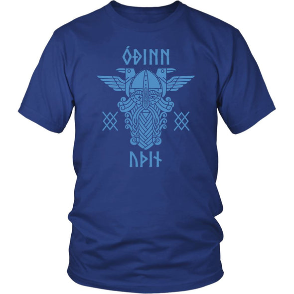 Odin Runes Blue Gungnir Cotton T-ShirtT-shirtDistrict Unisex ShirtRoyal BlueS