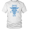 Odin Runes Blue Gungnir Cotton T-ShirtT-shirtDistrict Unisex ShirtWhiteS