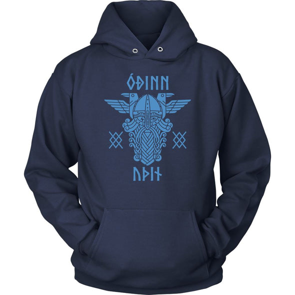 Odin Runes Blue Gungnir HoodieT-shirtUnisex HoodieNavyS