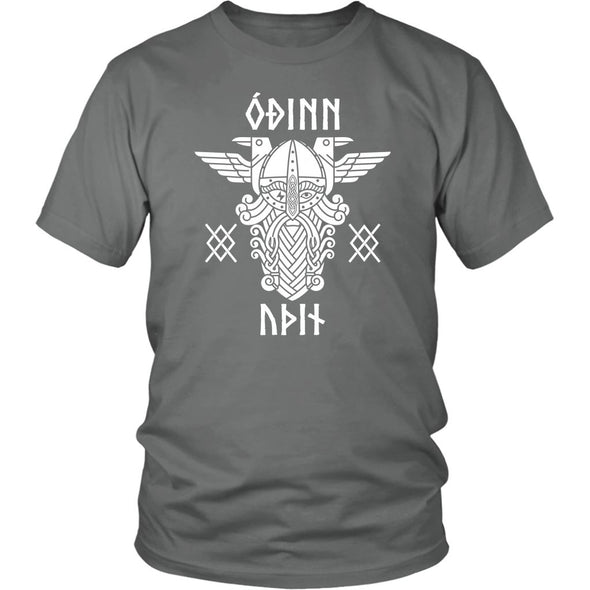 Odin Runes Gungnir Cotton T-ShirtT-shirtDistrict Unisex ShirtGreyS