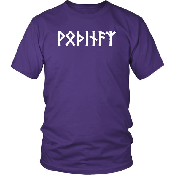 Odin Runes Norse Pagan Elder Futhark Cotton T-Shirt Viking ClothingT-shirtDistrict Unisex ShirtPurpleS