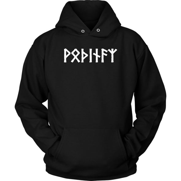 Odin Runes Norse Pagan Elder Futhark Hoodie Viking ClothingT-shirtUnisex HoodieBlackS