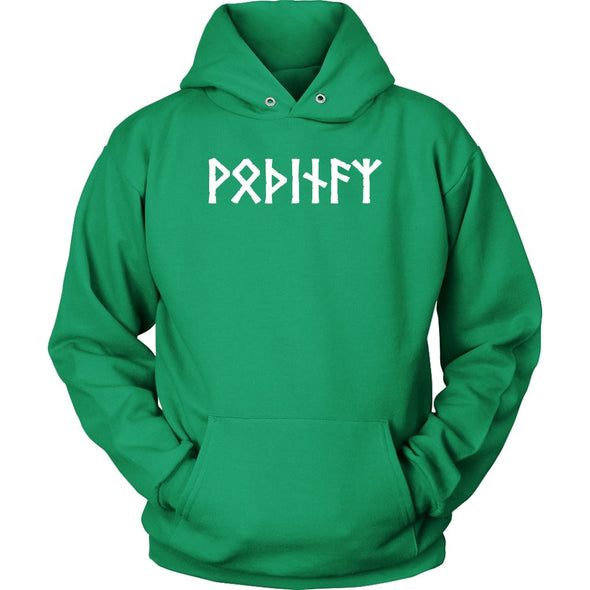 Odin Runes Norse Pagan Elder Futhark Hoodie Viking ClothingT-shirtUnisex HoodieKelly GreenS