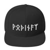 Odin Runes Pagan Norse Elder Futhark Snapback CapBlack