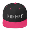 Odin Runes Pagan Norse Elder Futhark Snapback CapBlack/ Neon Pink