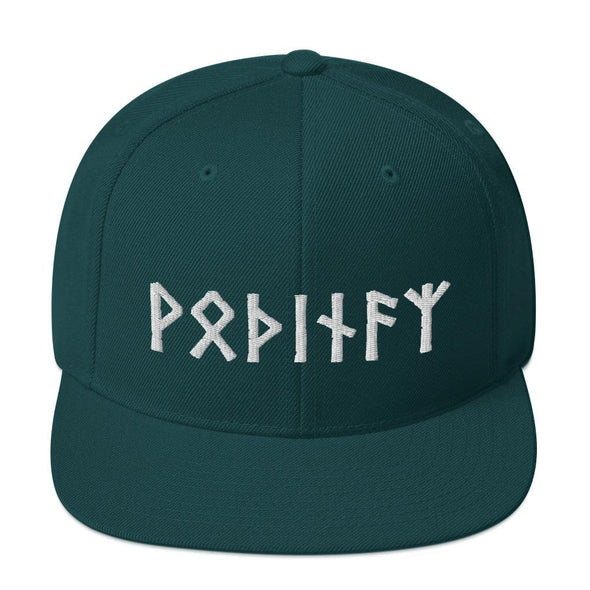 Odin Runes Pagan Norse Elder Futhark Snapback CapSpruce