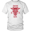 Odin Runes Red Gungnir Cotton T-ShirtT-shirtDistrict Unisex ShirtWhiteS