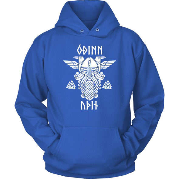 Odin Runes Valknut Cotton HoodieT-shirtUnisex HoodieRoyal BlueS