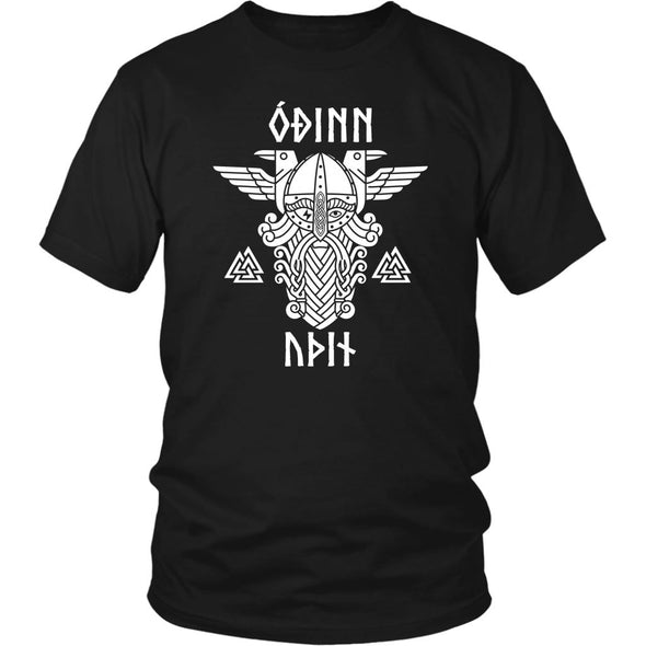 Odin Runes Valknut Cotton T-ShirtT-shirtDistrict Unisex ShirtBlackS