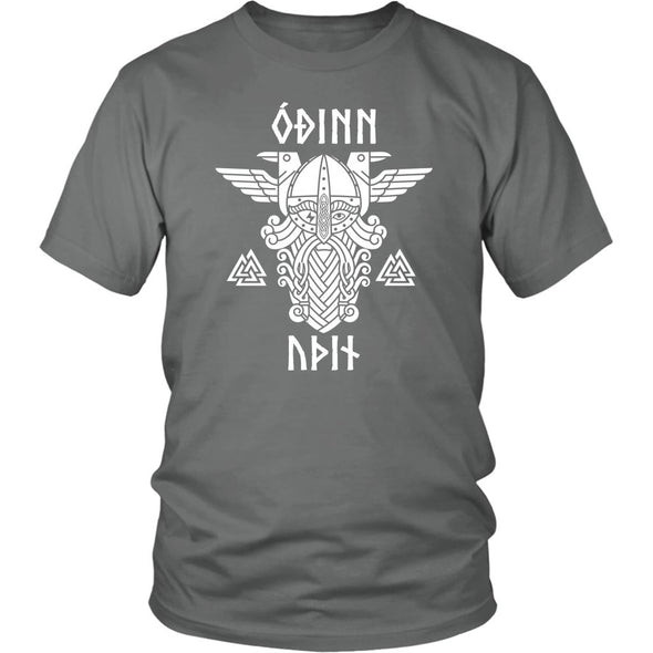 Odin Runes Valknut Cotton T-ShirtT-shirtDistrict Unisex ShirtGreyS