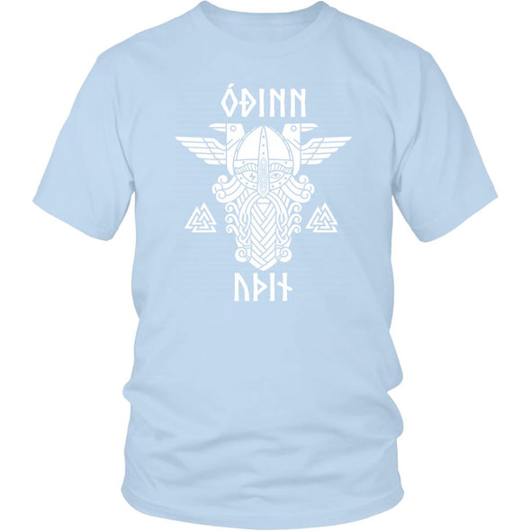 Odin Runes Valknut Cotton T-ShirtT-shirtDistrict Unisex ShirtIce BlueS