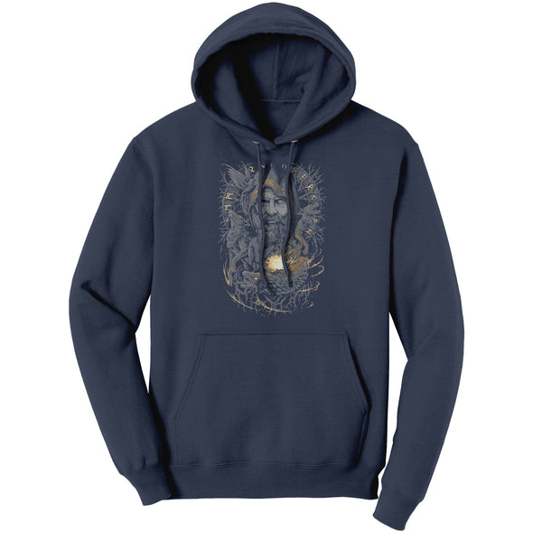 Odin Viking Norse Mythology Pagan Nordic HoodieApparelNavyS