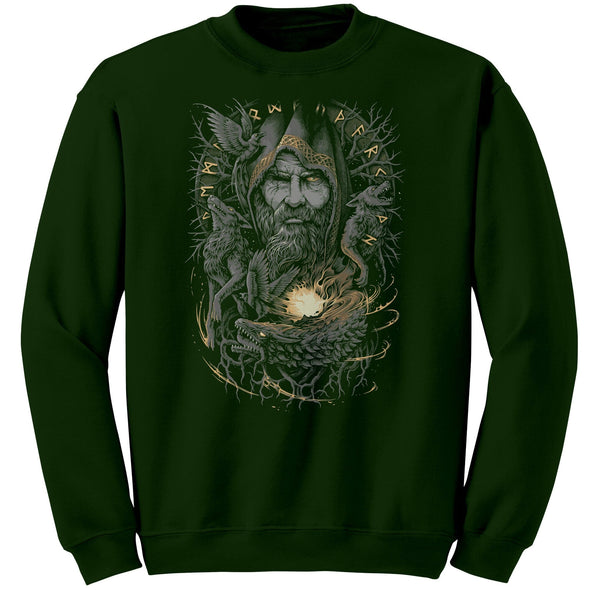 Odin Viking Norse Mythology Pagan Nordic SweatshirtApparelForestS