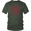 Odins Norse Red Raven Viking Knotwork T-ShirtT-shirtDistrict Unisex ShirtOliveS
