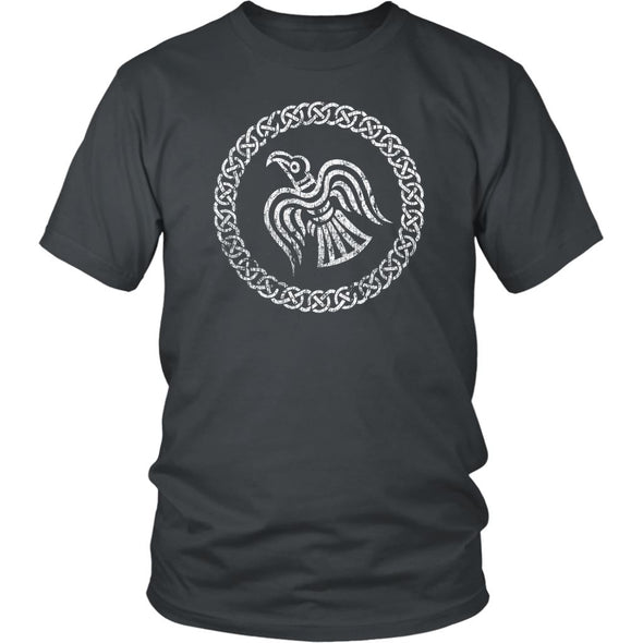Odins Raven Norse Viking Knotwork T-ShirtT-shirtDistrict Unisex ShirtCharcoalS